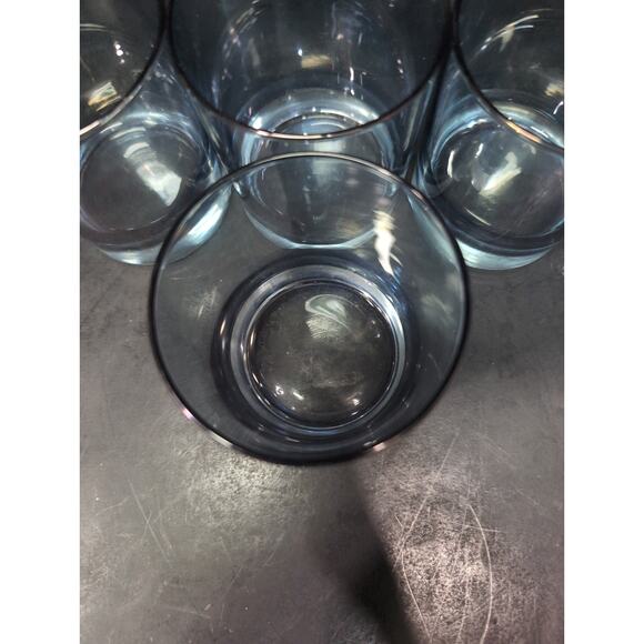 Libbey Ombre Blue Gray Glasses, Set Of 4, Vintage 12 Oz Barware,‎ Old Fashioned - Picture 6 of 9